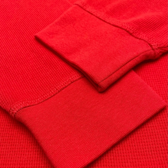 U.S. Polo Assn. Men's Red Waffle Knit Thermal Medium Cotton Horse Logo - Picture 5 of 12